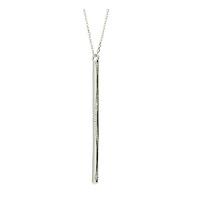 Zohara Bar Long Drop Necklace In Silver