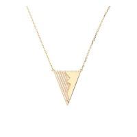 Zohara Cz Triangle Necklace In Rose Gold