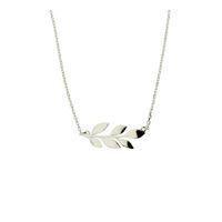Zohara Delicate Leaf Necklace In Silver