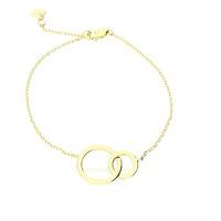 zohara interlocking circle bracelet in yellow gold