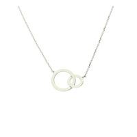 Zohara Interlocking Circles Necklace In Silver