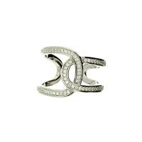 Zohara Interlocking Cuff Ring In Silver