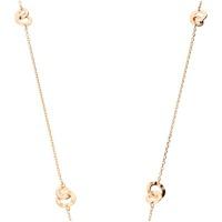 Zohara Long Multi Interlocking Circle Chain Necklace In Rose Gold