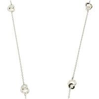 Zohara Long Multi Interlocking Circle Chain Necklace In Silver