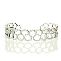 Zohara Openwork Cuff Bangle In Silver