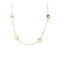 Zohara Short Multi Interlocking Circle Chain Necklace In Rose Gold