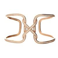 zohara statement cuff bangle in rose gold