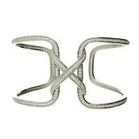 zohara statement cuff bangle in silver