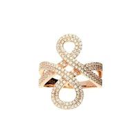 Zohara Statement Swirl Ring In Rose Gold