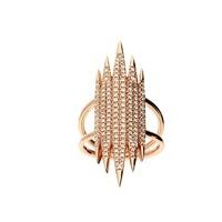 Zohara Thorn Needle Statement Ring In Rose Gold