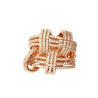 Zohara Woven Statement Ring In Rose Gold