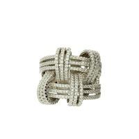 Zohara Woven Statement Ring In Silver