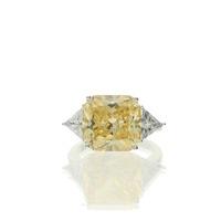 zohara princess fancy yellow cocktail trilogy ring