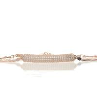 zohara chrystalised bracelet in rose gold with cubic zirconia detailin ...