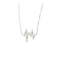 Zohara Heartbeat Necklace In Silver