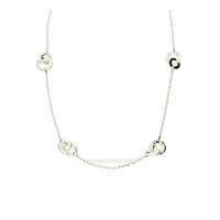 Zohara Short Multi Interlocking Circle Chain Necklace In Silver