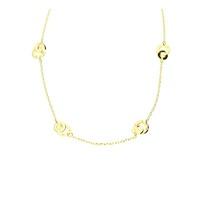 Zohara Short Multi Interlocking Circle Chain Necklace In Yellow Gold