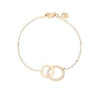 Zohara Cz Interlocking Circle Bracelet In Rose Gold