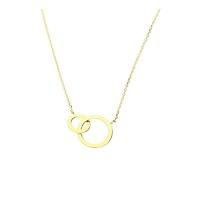 Zohara Interlocking Circles Necklace In Yellow Gold