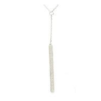 Zohara Bar Drop Necklace In Silver