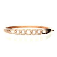Zohara Chain Link Bangle In Rose Gold
