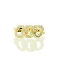 Zohara Chain Link Statement Ring In Yellow Gold