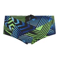 Zoggs Men\'s Optic Sport Swim Briefs - Black/Green/Blue - W28