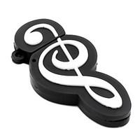 ZPK12 64GB Black Music Notes USB 2.0 Flash Memory Drive U Stick