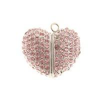 zp 64gb pink heart shape crystal pattern bling diamond metal style usb ...