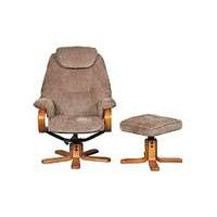 Zurich Fabric Swivel Armchair and Footstool