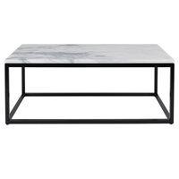 ZUIVER MARBLE TOP COFFEE TABLE with Black Steel Frame - Side Table