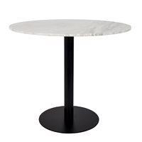 ZUIVER MARBLE TOP ROUND DINING TABLE with Matte Black Leg