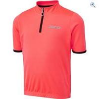 zucci childrens half zip short sleeve jersey size 34 colour fluro pink