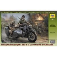 Zvezda German motorcicle R-12 with sidecar and crew (3607)