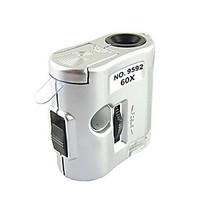 zw 9592 mini 60x magnification microscope with led flashlight currency ...