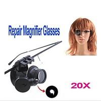 zw 9882 2 eyewear style single 20x magnifier with white led light 2 x  ...