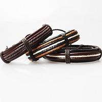 ZX Vintage Tibetan Handmade Men\'s Leather Bracelets (1pc, 3 Colors Options) Jewelry Christmas Gifts
