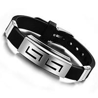 zx mans fashion personality titanium steel silicone bracelets jewelry  ...