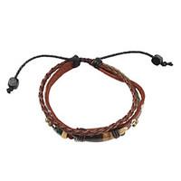 ZX Leather Bracelet Multilayer Black Guatambu Bracelet