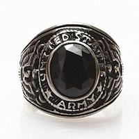 zx mens fashion black stones titanium steel ring christmas gifts