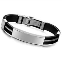 ZX Men\'s Fashion Personality Smooth Surface Titanium Steel Bracelets Jewelry