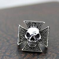 ZX Gothic Silver Alloy Skull Men\'s Statement Rings(1 Pc) Christmas Gifts