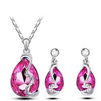 ZX Austrian Crystal Earrings Necklace Jewelry Sets