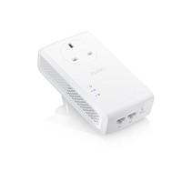 zyxel pla5456 1800 mbps mini powerline 2 port gigabit adapter with ac  ...