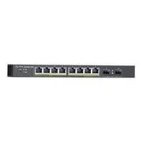 Zyxel Gs1900-10hp 8-port Gbe L2 Poe Smart Switch + 2 Sfp Slots 802.3at Desktop Fanless 70 Watt