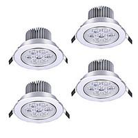 ZZDM 7PCS 7W 750-850LM High power Dimmable LED Panel Lights Warm White Cool White Natural White AC110AC220VAC12V